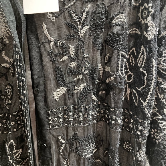 Zara black embroidered dress XS - Picture 3 of 4